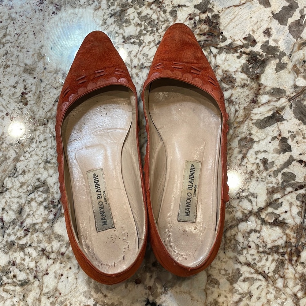 Manila Blanhnik orange flats